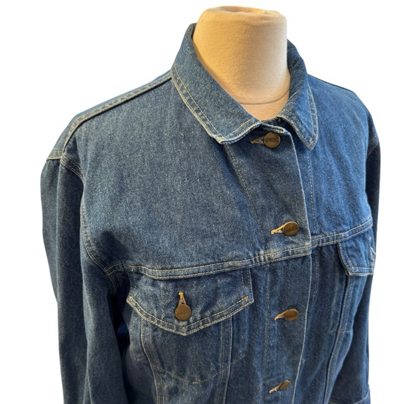 VTG 90’s L.L. Bean Denim Trucker Jean Jacket Women’s Size Medium USA Made - Picture 2 of 6